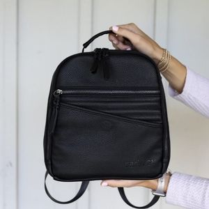 RAD/REV the 1 Mini black leather backpack